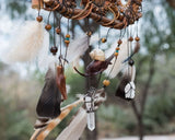 Natural Willow Dreamcatchers with 10 Healing Stones for Energy Cleansing, Love, and Balance – Perfect for Unique and Meaningful Gifts