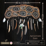 Atrapasueños gigante de 43 pulgadas de ancho ideal para el cabecero de la cama de matrimonio