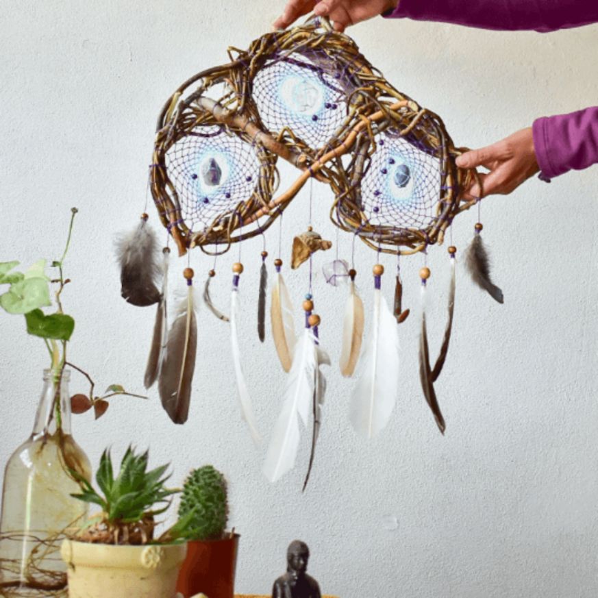 Crystal decor for bedroom Native dream catcher Wall hanging bohemian ArMoniZar