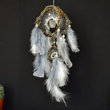 Vibrant 3D Dreamcatcher with Multicolor Semi-Precious Stones, Authentic Willow Wood, Eco-Friendly