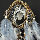 Vibrant 3D Dreamcatcher with Multicolor Semi-Precious Stones, Authentic Willow Wood, Eco-Friendly