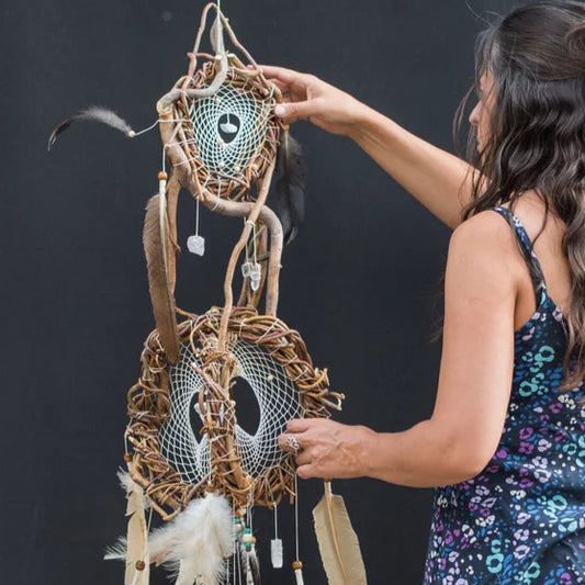 Dream catcher, dreamcatcher crystals wall decor Wood dream catchers Unique crystal mobile Dreamcatcher native inspired Earthy boho decor ArMoniZar