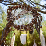 Dreamcatcher Crystal Mindfulness art mobile Anxiety gifts Home clearing protection ArMoniZar