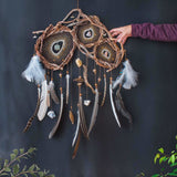 Dreamcatcher natural wall art with crystal for positive vibe wall hangings wandbehang ArMoniZar