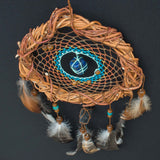 Handwoven Willow Wood Dreamcatcher with Healing Crystals - Traditional Native Art for Peaceful Home Decor ArMoniZar