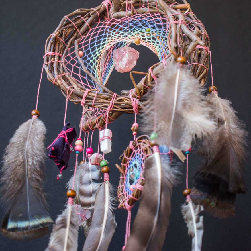 Hanging feathers with heal stones Healing energy ArMoniZar