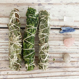 House Energy Protection Crystal Kit – 4 Healing Stones + 3 Smudge Sticks, Deep Home Cleansing & Spiritual Shield Gift