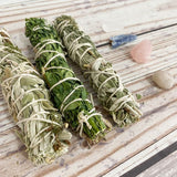 House Energy Protection Crystal Kit – 4 Healing Stones + 3 Smudge Sticks, Deep Home Cleansing & Spiritual Shield Gift