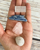 House Energy Protection Crystal Kit – 4 Healing Stones + 3 Smudge Sticks, Deep Home Cleansing & Spiritual Shield Gift