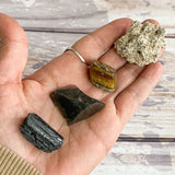 House Energy Protection Crystal Kit – 4 Healing Stones + 3 Smudge Sticks, Deep Home Cleansing & Spiritual Shield Gift