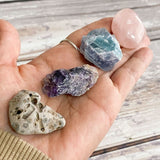 House Energy Protection Crystal Kit – 4 Healing Stones + 3 Smudge Sticks, Deep Home Cleansing & Spiritual Shield Gift