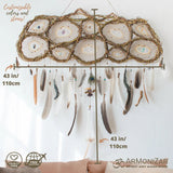 Large dreamcatcher, Dream catchers with crystals, Authentic dreamcatcher made from naturals materials, Earthy style, Unique decor custom ArMoniZar