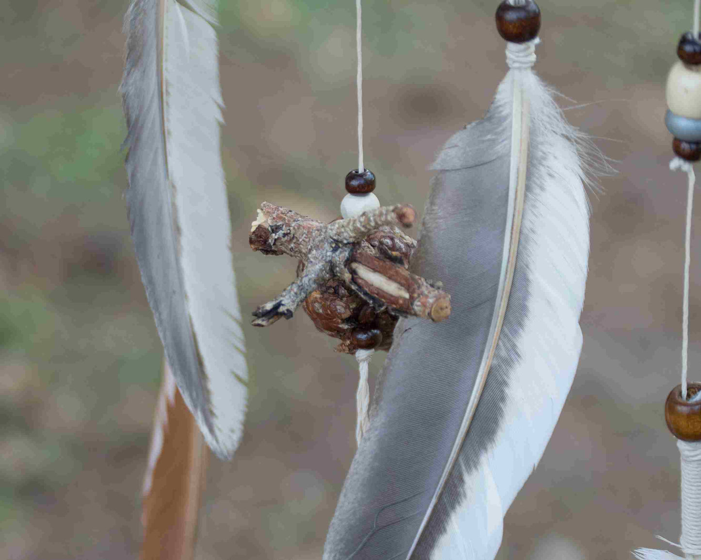 Large willow dreamcatcher wall hanging white, Wall hangings healing crystals wood dream catcher shamanic, Art organic, Twlight dream catcher ArMoniZar