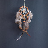 Boho Car Charm Dreamcatcher with Tiger’s Eye & Citrine – Spiritual Protection, Positive Energy and  Handmade Amulet for Travel Safety