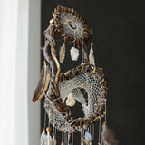 Healing Gemstone Dreamcatcher: Spiritual Protection Mobile with 13 Crystals