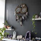 Crystal catcher spiritual artwork with healing stones for protection