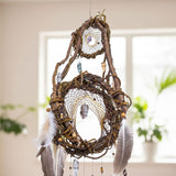 Healing Gemstone Dreamcatcher: Spiritual Protection Mobile with 13 Crystals