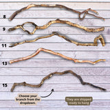 Branche de saule coupée naturelle pour décoration suspendue, 46 pouces (118 cm), prête à l'emploi - Similaire au bois flotté, parfaite pour les espaces bohèmes et rustiques