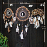 Handcrafted Traditional Native Style Dreamcatcher Set with Custom Healing Crystal