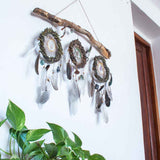 Feng Shui Wall Decor - 3 Piece Crystal Dreamcatcher Set - Sacred Space Art