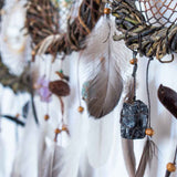 Feng Shui Wall Decor - 3 Piece Crystal Dreamcatcher Set - Sacred Space Art