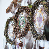 Feng Shui Wall Decor - 3 Piece Crystal Dreamcatcher Set - Sacred Space Art