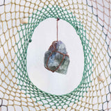 Large 5 Piece Crystal Dreamcatcher Set - Brown Green 15 Gemstones Wall Art