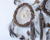 Set of 3 Handmade Dreamcatchers with 10 Gemstones on Willow Branch (Driftwood-Inspired) - Eco-friendly, Natural Materials - 24x20in