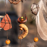 Native-Inspired Dreamcatcher – Handmade Willow for Spiritual Protection - 19 Healing Crystals & Peacock Feathers -Boho Style