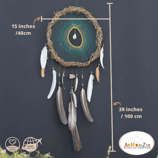 Shamanic Dreamcatcher: Native-Inspired Bedroom Remedy, Serene & Effective for Nightmares ArMoniZar