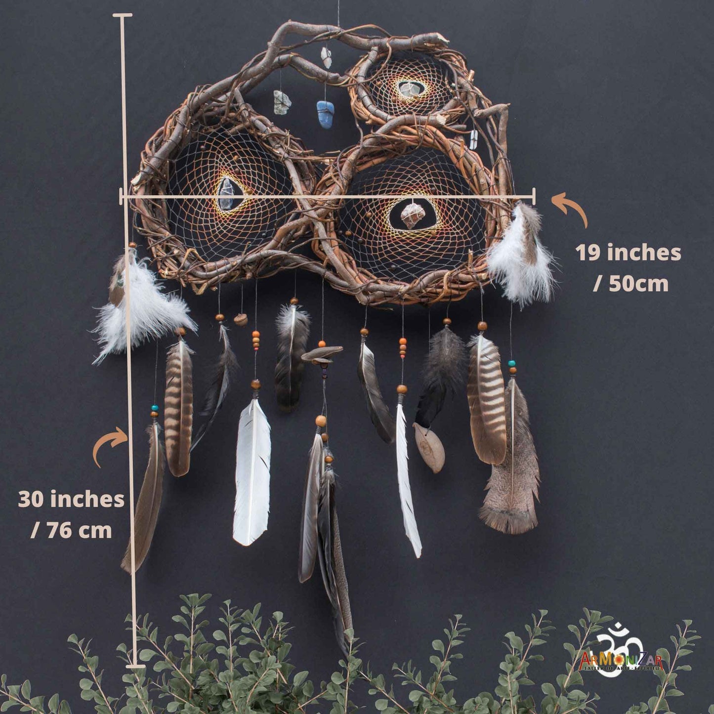 Unique dream catcher, Native american shield for nightmares ArMoniZar