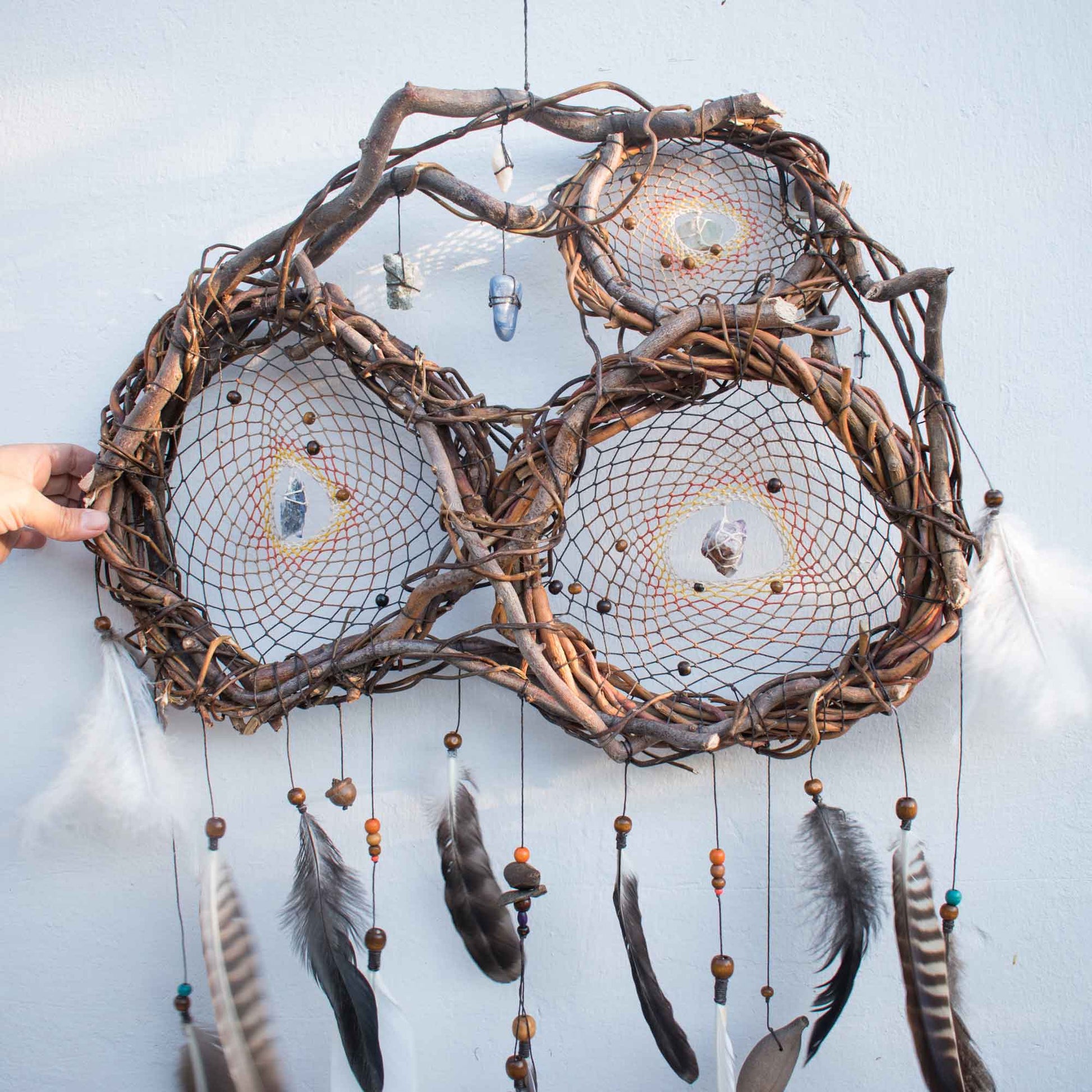 Unique dream catcher, Native american shield for nightmares ArMoniZar