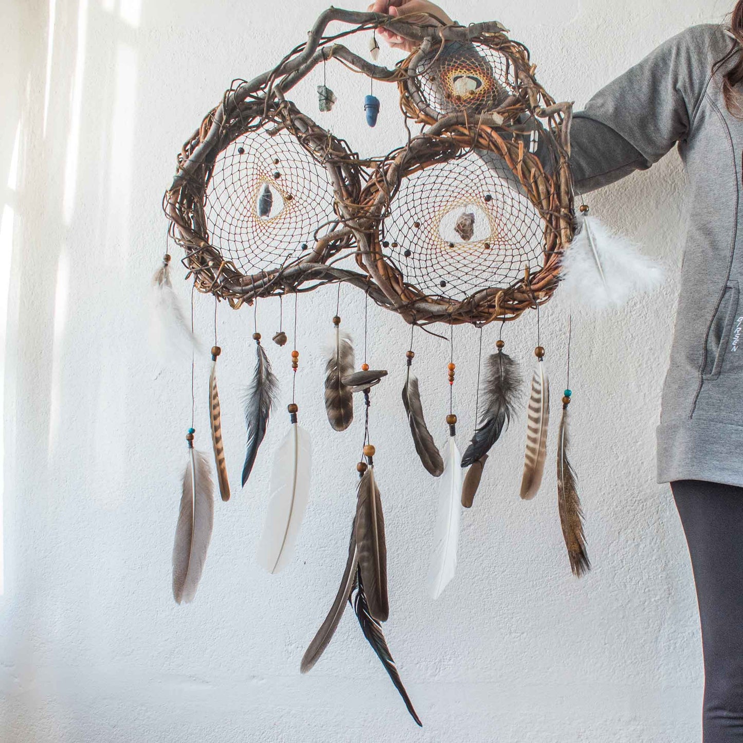 Unique dream catcher, Native american shield for nightmares ArMoniZar