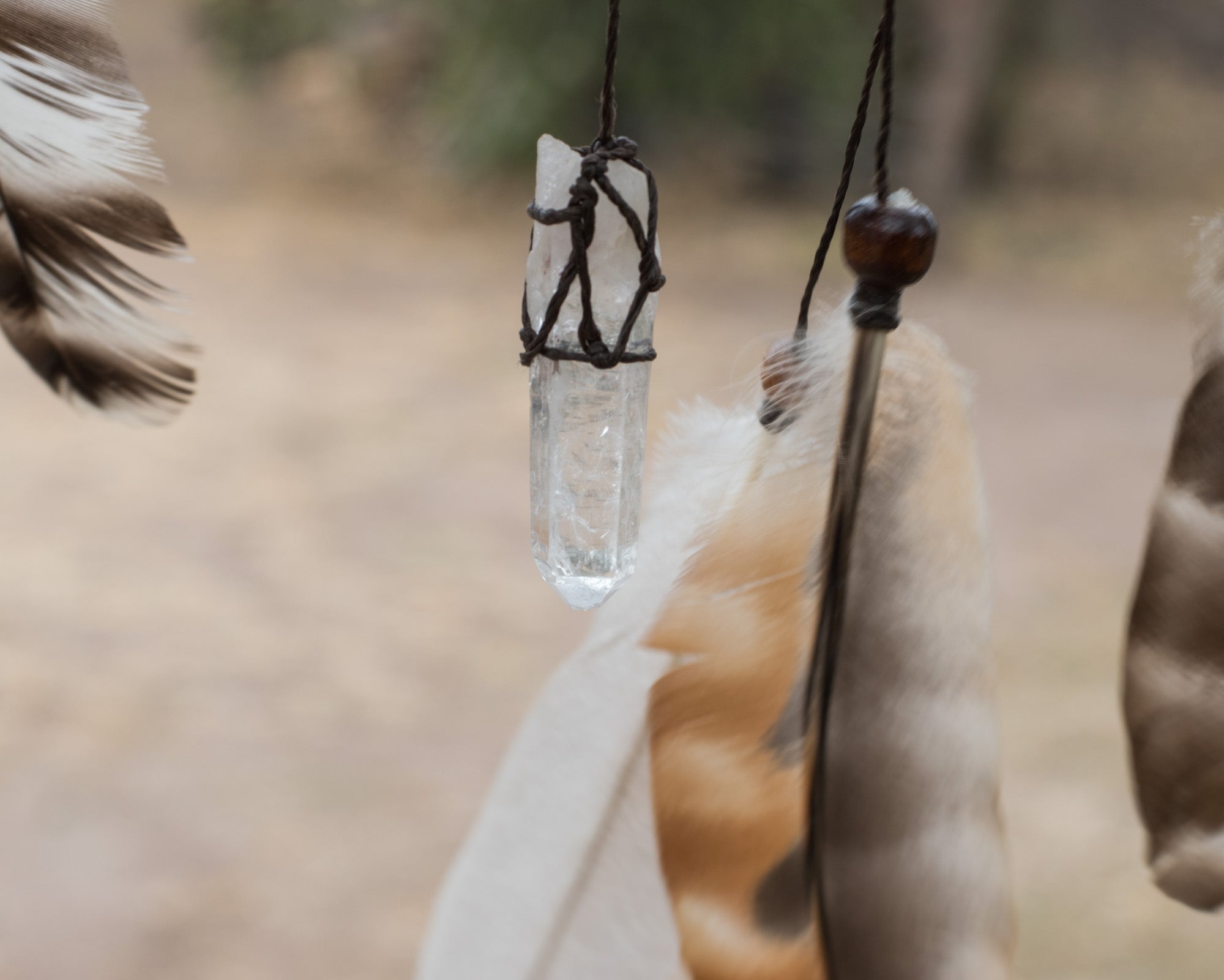 Wooden hanging dream catcher Native america style ArMoniZar