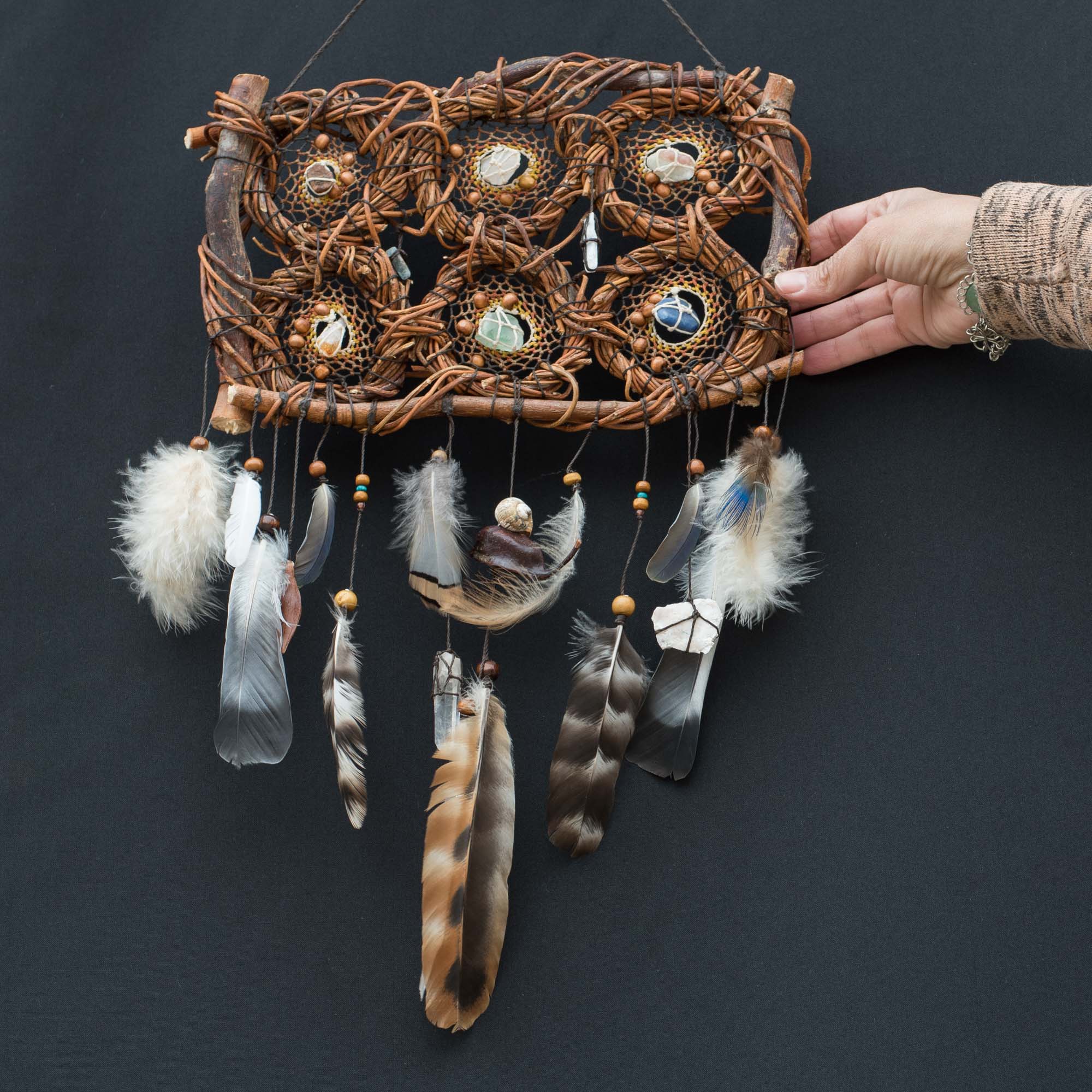 Wooden hanging dream catcher Native america style ArMoniZar