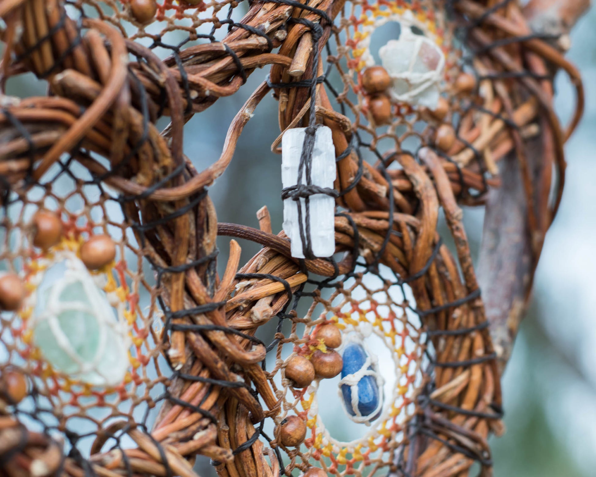 Wooden hanging dream catcher Native america style ArMoniZar