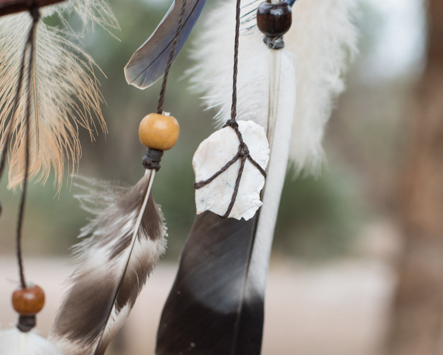 Wooden hanging dream catcher Native america style ArMoniZar