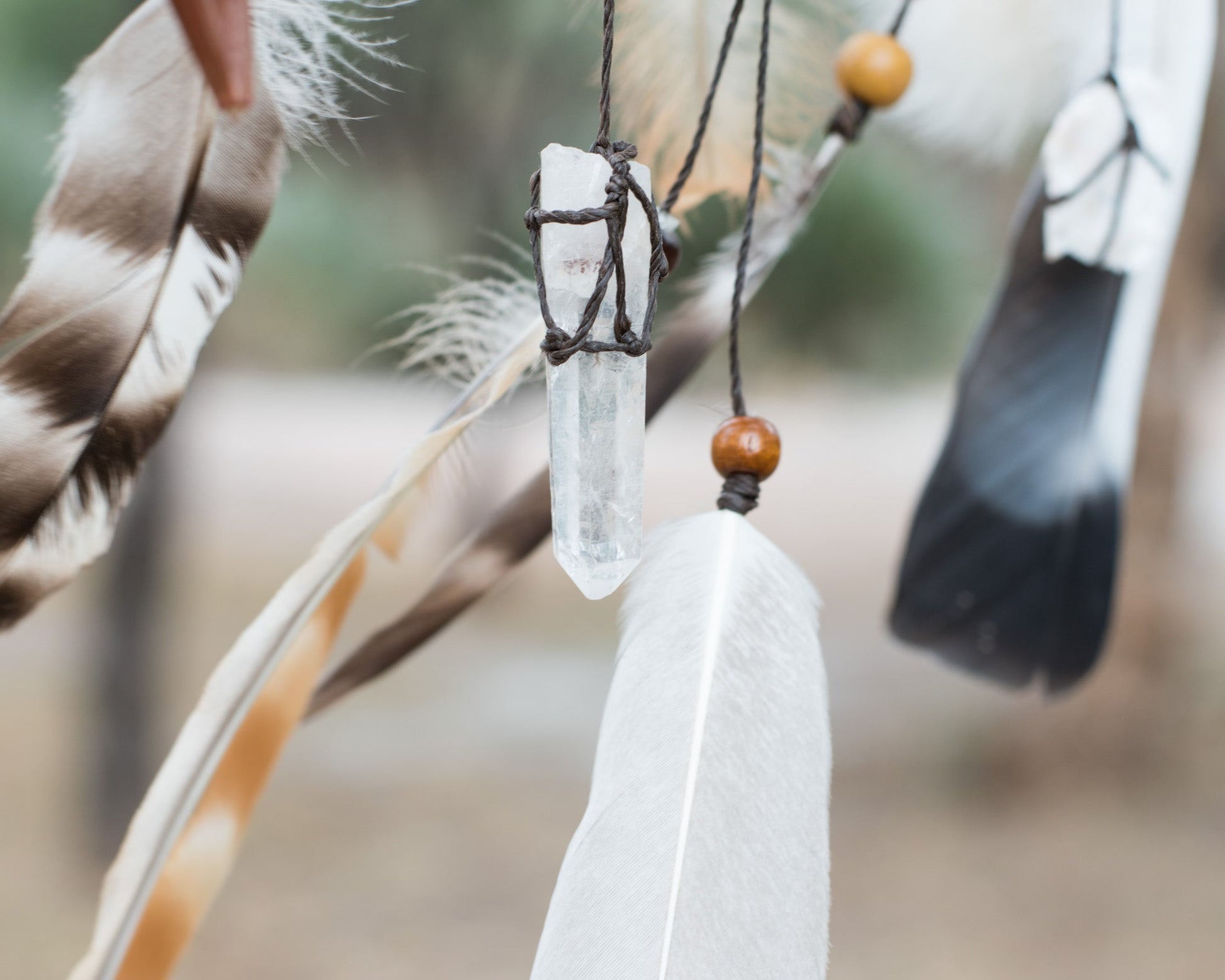 Wooden hanging dream catcher Native america style ArMoniZar