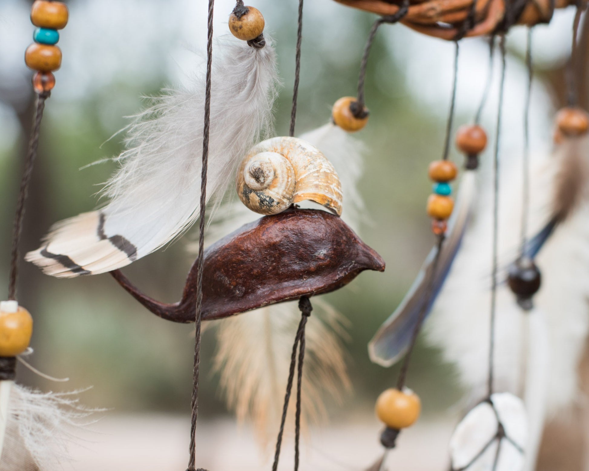 Wooden hanging dream catcher Native america style ArMoniZar