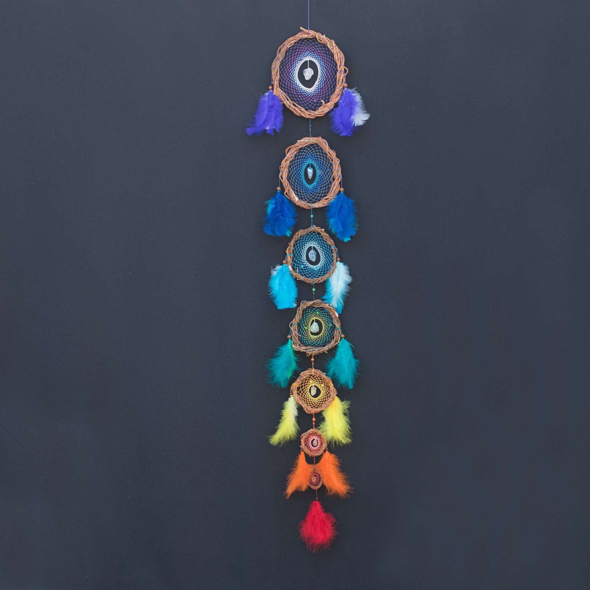 Yoga decor for home, Chakra wall hanging, Hippie new age home decor, Meditation art ArMoniZar