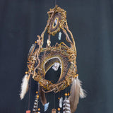 Healing Gemstone Dreamcatcher: Spiritual Protection Mobile with 13 Crystals
