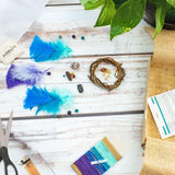 DIY Dreamcatcher Kit: Willow Hoop, Crystals & Feathers - Boho Craft