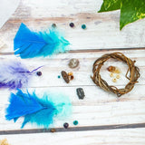 DIY Dreamcatcher Kit: Willow Hoop, Crystals & Feathers - Boho Craft