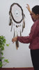 Handmade Earth-Tone Dreamcatcher with Turquoise – 3 Sizes, 3 Healing Crystals & Semi-Precious Stones for Protection and Nightmares Relief
