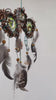 Authentic Dream Catcher with Healing Crystals - Handmade Boho Car Charm - Forest Green Tourmaline & Selenite - 8 inch Spiritual Decor