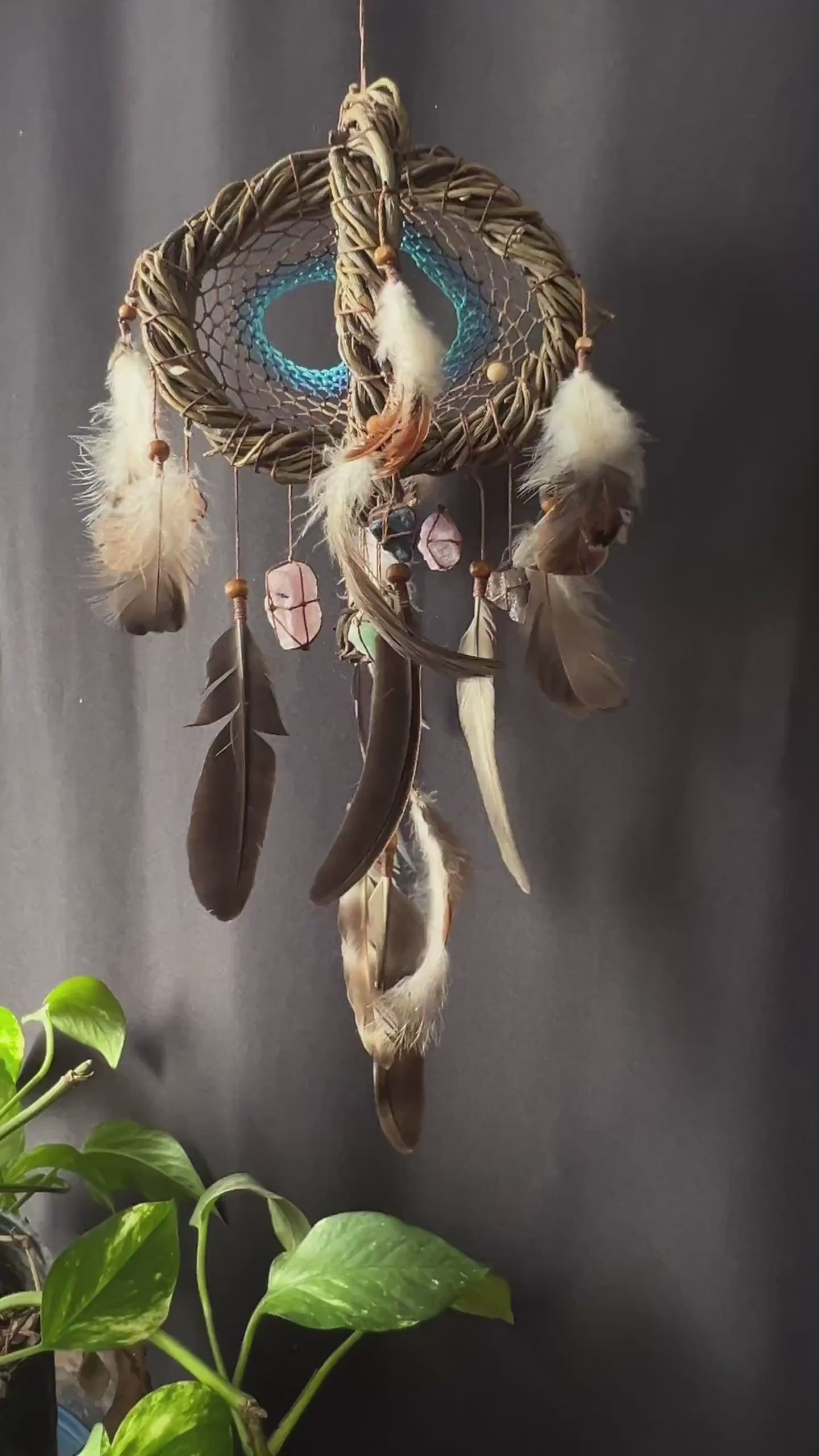 Conjunto de cristal para la ansiedad, protección Dream Catcher para el hogar, Abundancia prosperidad